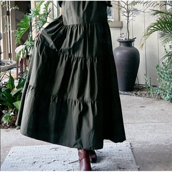 Chepe Black Tiered Ruffle Sleeve Maxi Dress - Picture 10 of 11